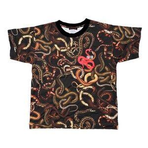 LU'U DAN Black Snake Oversized Concert All Over Print AOP T Shirt Mens Large